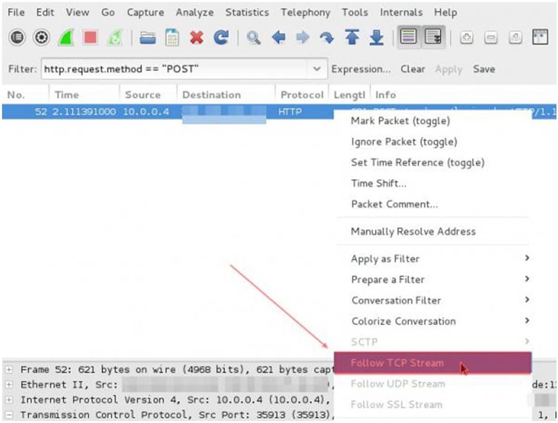 Поиск и перехват логина и пароля пользователя в Wireshark