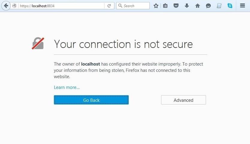 Your connection is not secure