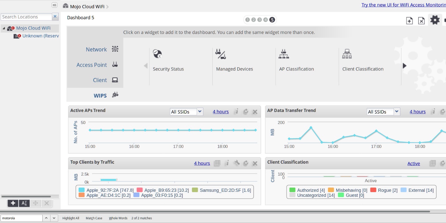 Возможности Mojo Networks Cognitive WiFi