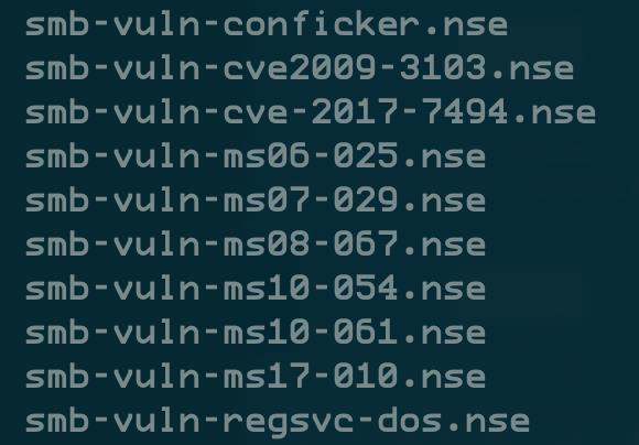 скрипты для протокола SMB
