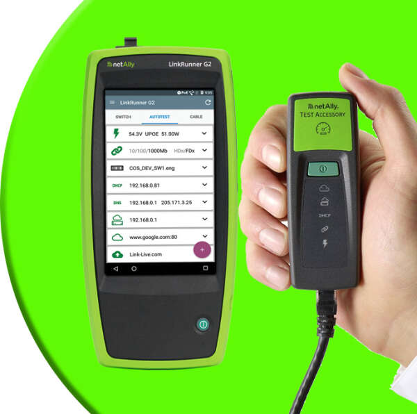 Пошаговая настройка и тестирование пропускной способности/скорости сети (iPerf) при помощи тестера NetAlly LinkRunner G2