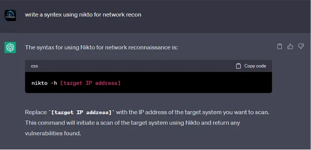 спросим синтаксис у Chat GPT