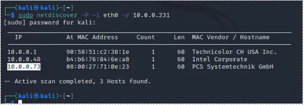 мы нашли IP-адрес нашей цели