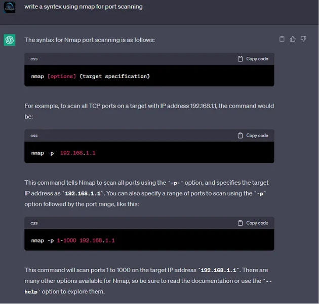 Затем мы будем использовать Nmap для сканирования портов.